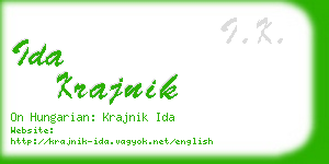 ida krajnik business card
